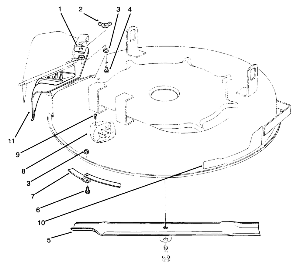 Recycler Assembly Diagram and Parts List for 59169  Lawn Boy Lawn Tractor Accessories